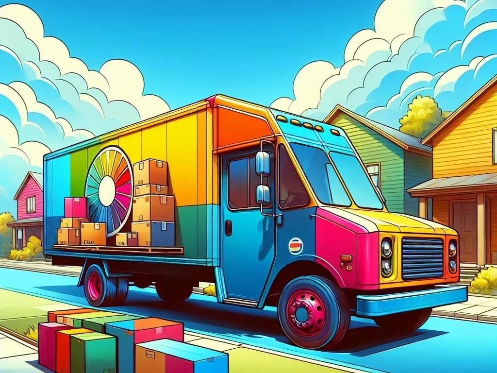 A Delivery Truck is Transporting Boxes of Two Sizes