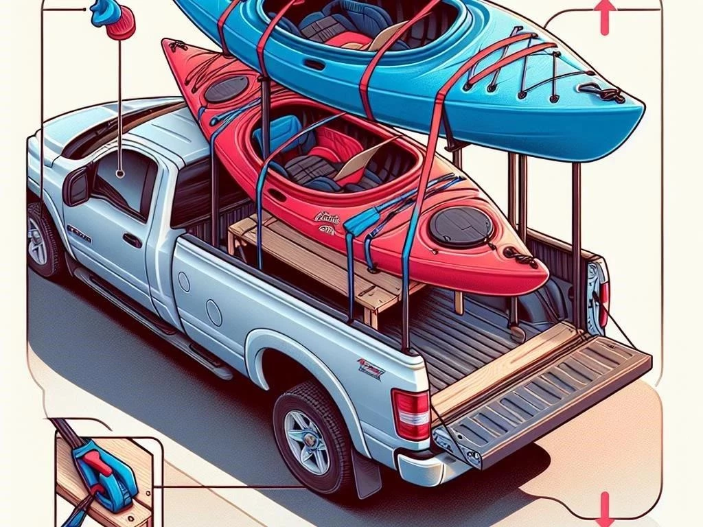 How to Transport 2 Kayaks in Truck Bed