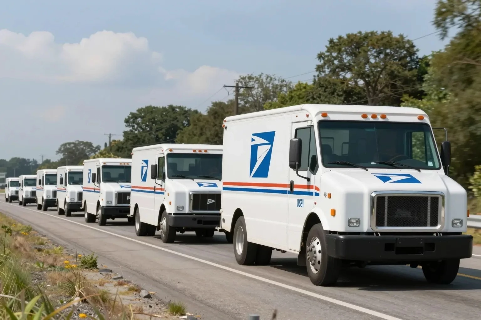 Does usps transport mail via truck july 2019