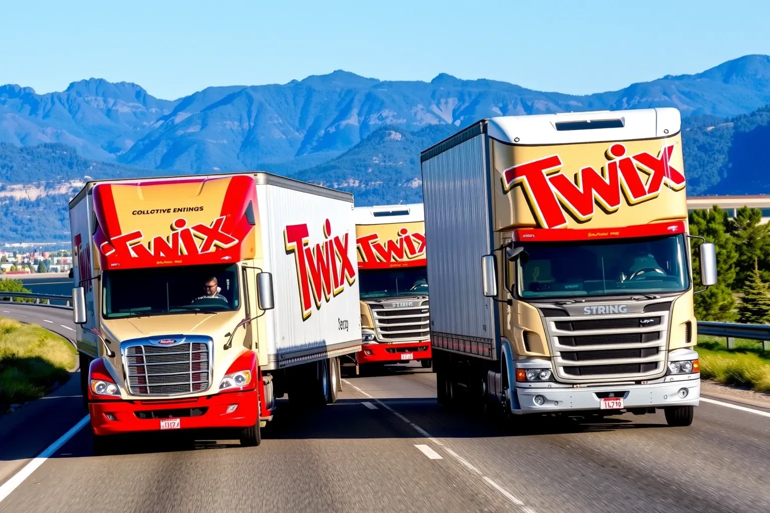 How does twix transport their products trucks