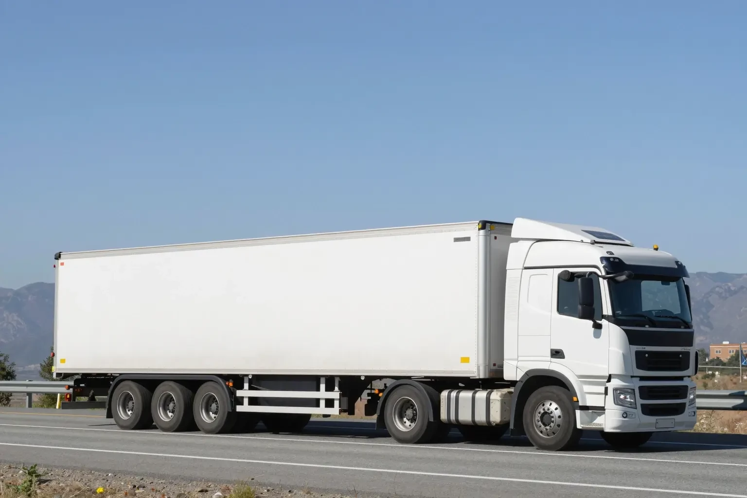 How long is a transport truck and trailer
